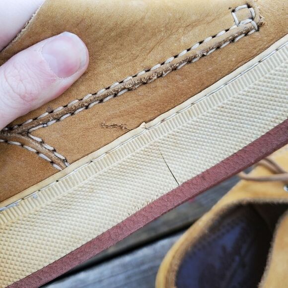 Vintage Barleycorn Banana Republic Collab Nubuck Tan Leather Platform Sneakers 8 - Picture 8 of 12